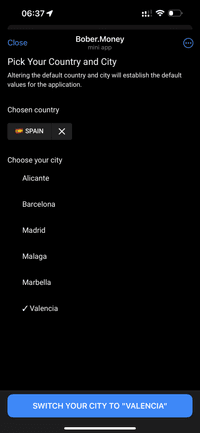 Select your preferred city